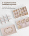 Earring Organizer, Jewelry Box with Clear Lid -Beige, 5 Layer