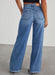 Women's Wide Leg Jeans High Waisted Stretchy Denim Pants