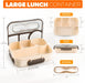 Bento Box Adult, Lunch Box, 4-Compartment Lunch Containers, Drop-Proof, Dishwasher Safe & Made with BPA-Free Materials(K