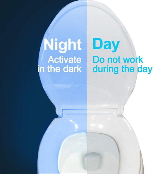 Original Toilet Night Light 2 Pack, Motion Sensor Activated LED Lamp, Fun 8 Colors Changing Bathroom Nightlight Add on T