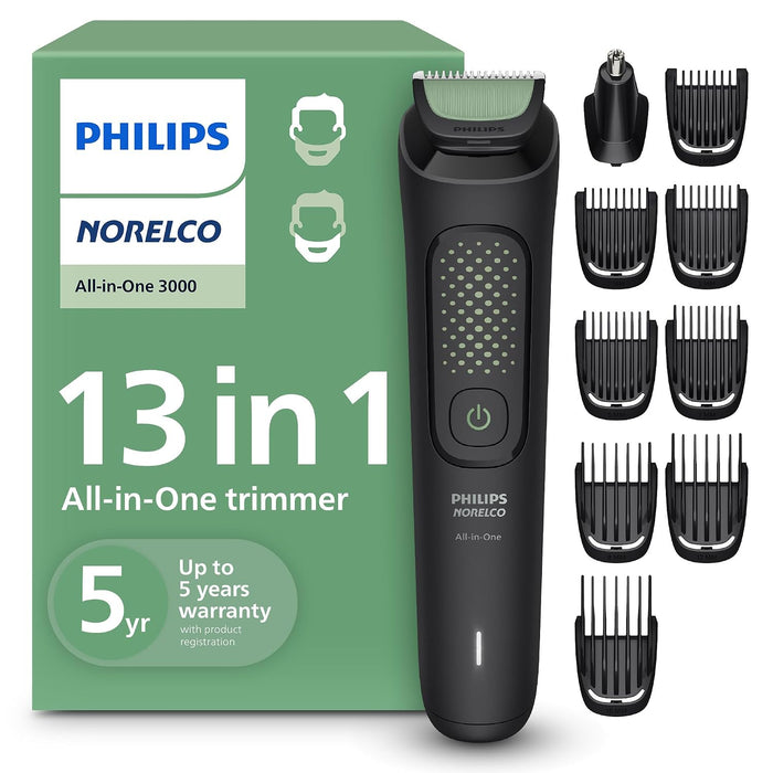Philips All-in-One 3000 13-in-1 Trimmer, Face & Hair, Comfort Tips