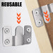 Stainless Steel Interlock Hanging Buckle Heavy Duty Photo Frame Hook Wall Mounted Flush Mount Brackets for Furniture Connector
