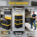 6 Pack 27 Gallon Heavy Duty Storage Bins with Snap Lids, Durable Plastic Storage Totes with Stackable Black Containers & Yellow Latching Covers for Home Garage Moving Organization