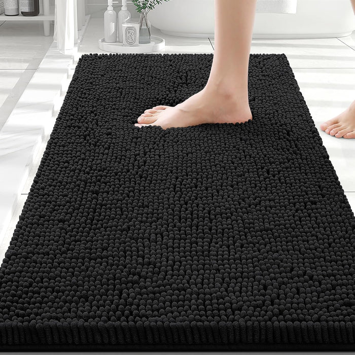 Bathroom Rugs 30X20, Luxury Chenille Extra Soft Absorbent Bath Mat