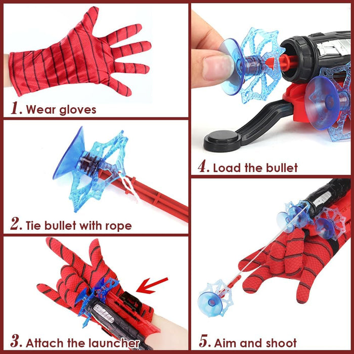 Spider Web Shooters with Glove for Kids Cosplay Party Favor