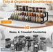 3-Tier Spice Rack Organizer for Kitchen Cabinet or Pantry, 16"-29" Expandable Spice Organization Shelf, Seasoning Organi