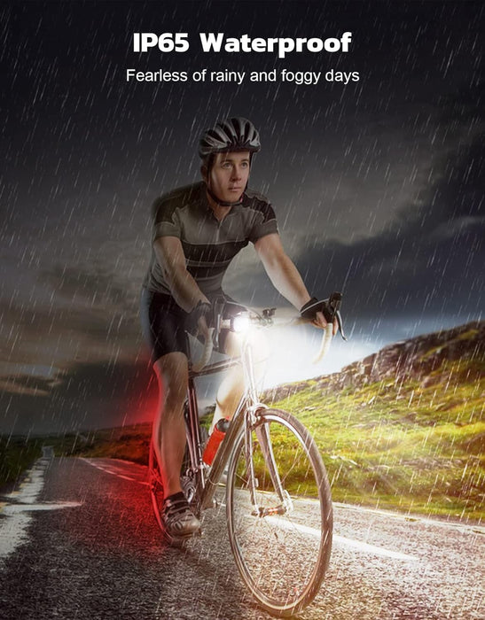 Bike Lights for Night Riding, Rechargeable Bike Light Front and Back