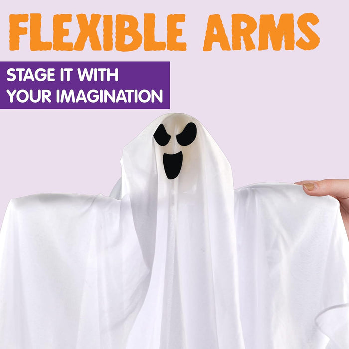 3 PCS Halloween Party Decorations 27.5" Hanging Ghosts, Cute Flying Ghosts for Front Yard Patio Lawn Garden Party Décor 