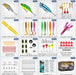 Fishing Lures, Tackle Box with Tackle Included, Crankbaits, Soft Plastic Baits, Hooks, Weights & Fishing Accessories, Freshwater Fishing Gear Kit for Bass, Trout, Walleye & Beginners