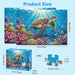 4-Pack 100 Piece Puzzles for Adults Seniors, Nature Landscape Jigsaw Puzzles 100 Pieces, Beach Resort Turtle Sunset Lighthouse Large Piece Jigsaw Puzzles for Seniors Adults Family Game Gifts 15"x11"