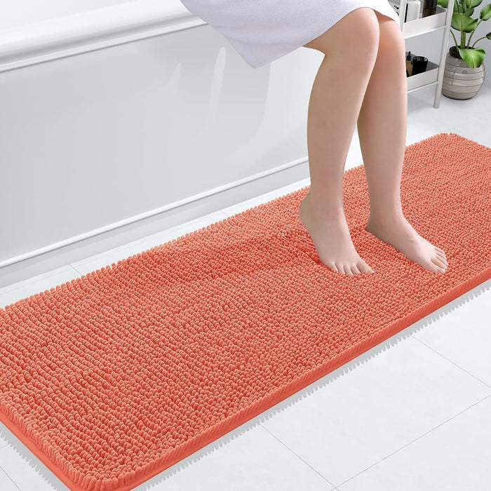 Bathroom Rugs 30X20, Extra Soft Absorbent Chenille Bath Rugs, Rubber Backing Quick Dry, Machine Washable Bath Mats for Bathroom Floor, Tub and Shower, Home Decor Accessories, Grey