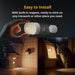 Rechargeable Battery Night Light with Motion Sensor, Portable Mini Warm White LED Stick-on Closet Light, Adjustable Brightness for Bathroom, Bedroom, Kitchen, Cabinet, Stairs, Hallway, 2-Pack