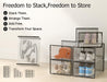 X-Large Shoe Storage Boxes 12 Pack, Clear Stackable Shoe Organizer