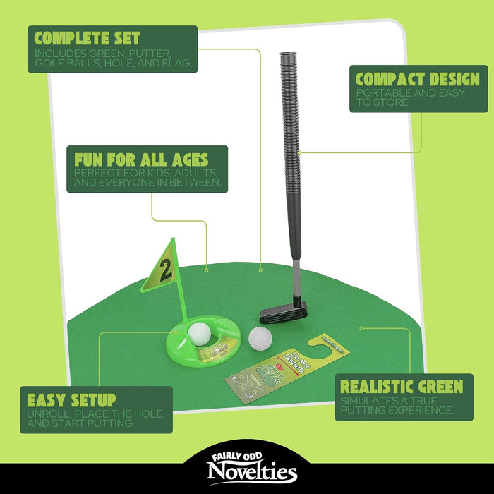 Potty Putter Toilet Time Golf Game -  - Funny Novelty Bathroom Sports Gift