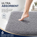 Microfiber Bathroom Rugs 30x20, Soft Highly Absorbent Bath Mat, Grey