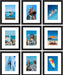 8x10 Picture Frames Set of 9 for Wall or Tabletop Display, Black