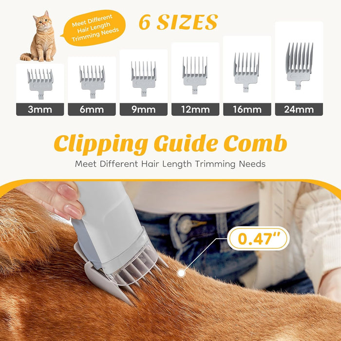 Pet Grooming Vacuum Kit for Cats and Dogs, 2.5L Dust Cup