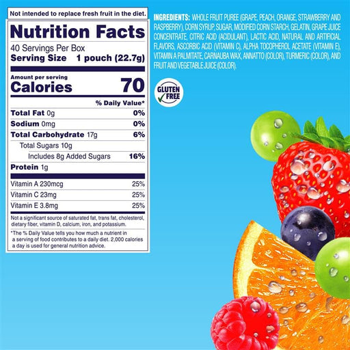 Fruit Snacks - Mixed Fruit Box - Kids Snacks - 0.8 Oz - 40 Pack