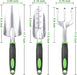 Garden Tools Set, 3 Pack Heavy Duty Gardening Tools Set Include Garden Shovel, Transplant Trowel and Hand Rake with Ergo