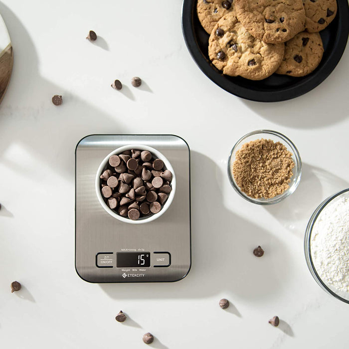Food Kitchen Scale, Digital Grams and Ounces, 11lb