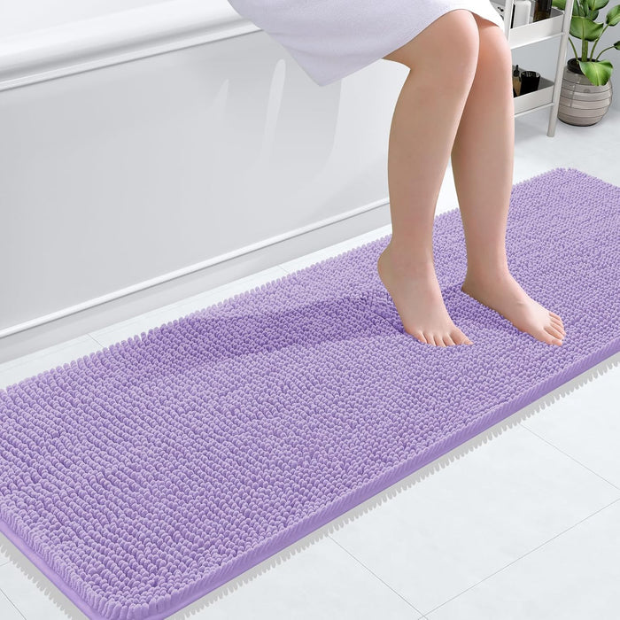 Bathroom Rugs 30X20, Extra Soft Absorbent Chenille Bath Rugs, Rubber Backing Quick Dry, Machine Washable Bath Mats for Bathroom Floor, Tub and Shower, Home Decor Accessories, Grey