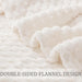 Large 3D Fleece Throw Blanket for Couch, Ivory