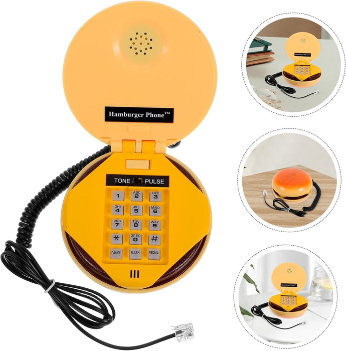 Novelty Hamburger Shape Desktop Landline Telephone