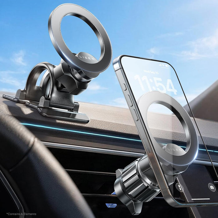 for MagSafe Car Phone Mount for iPhone 18 Pro Max, Magnet Magnetic Phone Holders for Your Car 2-in-1 Vent Dashboard Magn