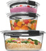 Brilliance BPA-Free Food Storage Container Set with Airtight Lids, 5-Pack (3.2 Cup) - Perfect for Lunch, Meal Prep, and Leftovers