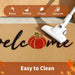 Fall Door Mat, Non Slip Front Porch Pumpkin Welcome Mat 17"x30"