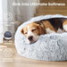 Small Dog Bed, Calming Dog Beds for Small Dogs & Indoor Cats - 20 Inches Donut Washable Cat Bed for Kittens & Puppies, Round Fluffy Plush Faux Fur Pet Beds(Smoke Grey)