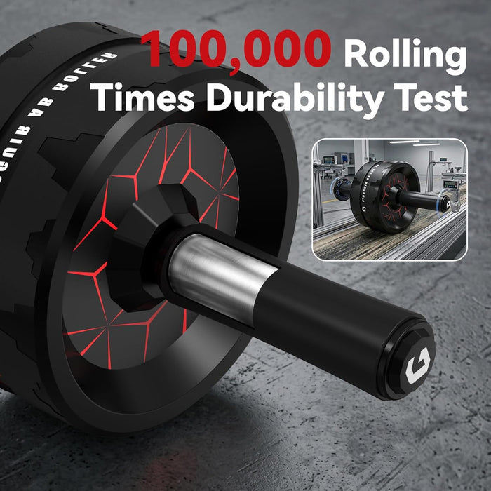 Ab Roller Wheel, Abs & Core Workout Equipment for Home Gym with Knee Pad Accessories, Abdominal Wheel for Full-body Stre