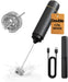 Rechargeable Milk Frother Handheld, Dual Coil Whisk Head Electric Coffee Frother, Portable Hand Frother Wand Drink Mixer