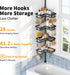 Corner Shower Caddy Tension Pole, Large Capacity Bathroom Organizer