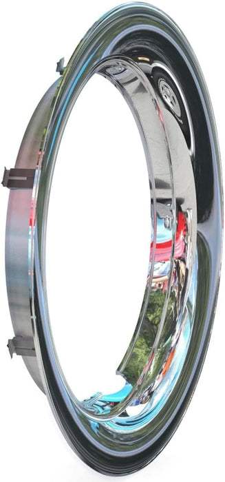 15" ABS Plastic Beauty Trim Rings - 1.5" Deep, Chrome, 4-Pack
