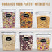 Four 5.2 L Flour & Food Storage Containers — Black