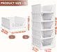 5 Pack Closet Organizers Stackable Storage Box