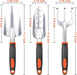 Garden Tools Set, 3 Pack Heavy Duty Gardening Tools Set Include Garden Shovel, Transplant Trowel and Hand Rake with Ergo