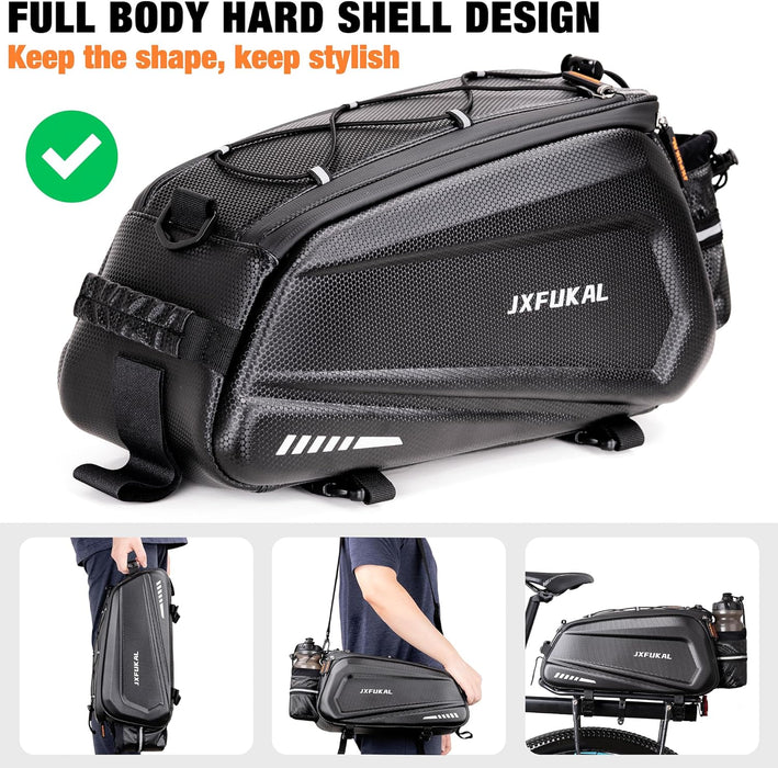Bike Bags for Bicycle Rear Rack - 9.5L/17L/40L Hard Shell Ebike Bag