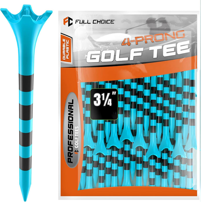 Durable Plastic Golf Tees,100/50 Pack (1-1/2", 2-3/4" & 3-1/4"), Designed to Reduce Friction and Side Spin