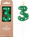2.76 Inch Green Dinosaur 3 Number Birthday Candles, Dinosaur Number Candles, Cake Number Candles, Party Celebration