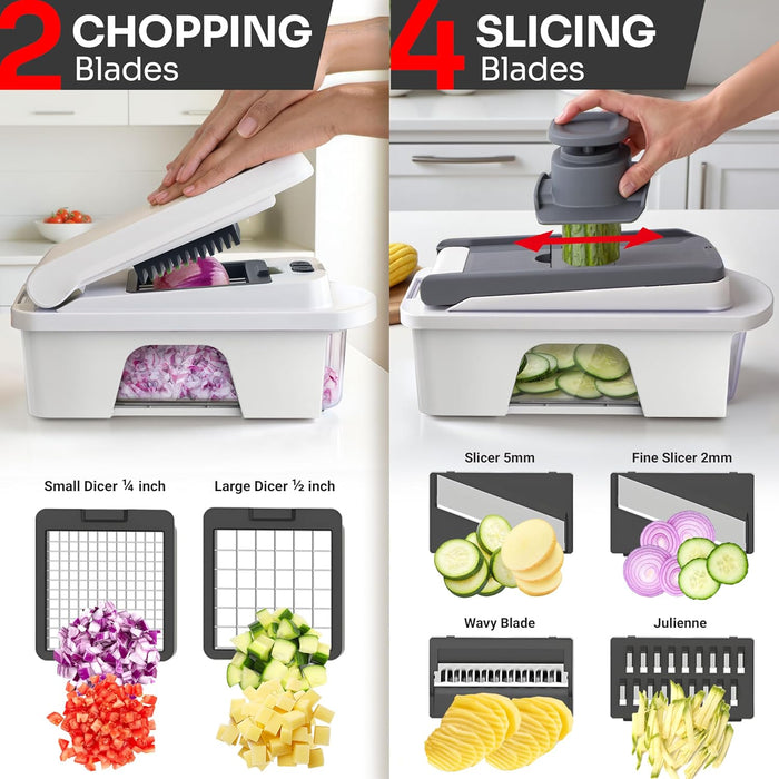 Pro-Series All-in-One, 12 Blade Mandoline Slicer for Kitchen