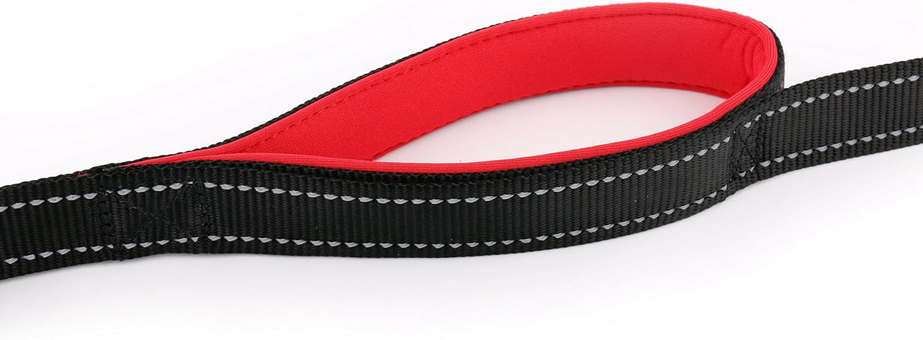 6 ft Reflective Dual-Handle Dog Leash — Black