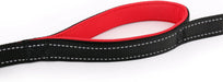 6 ft Reflective Dual-Handle Dog Leash — Black