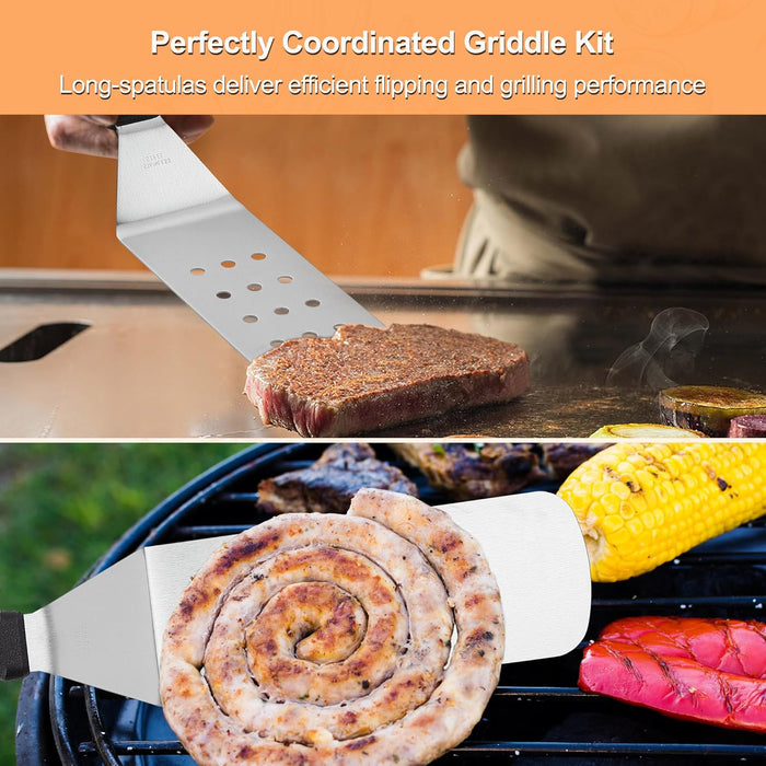 4PCS Griddle Accessories Set - BBQ Blanket for Resting Meat, Meat Resting Blanket with Stainless Steel Griddle Spatula &