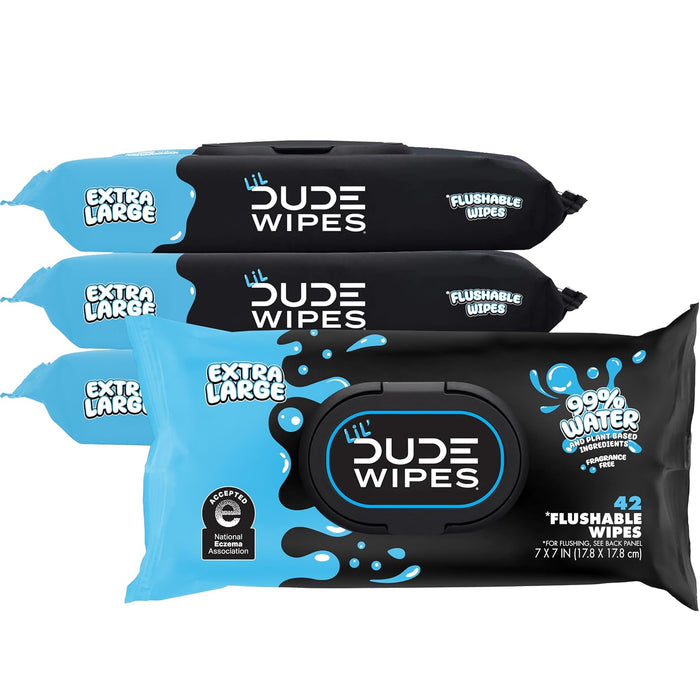 Flushable Potty Training Water Wipes, Unscented, 168 Count