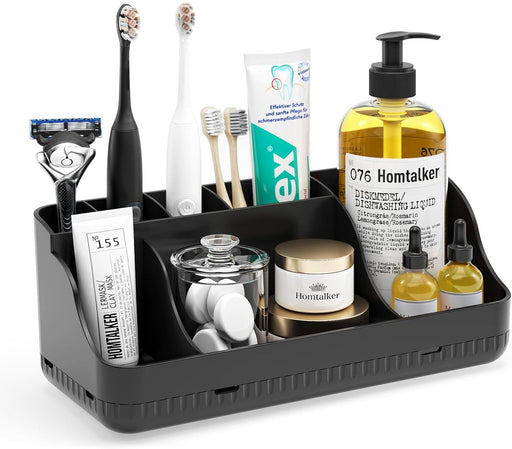 Bathroom Counter Organizer and Storage, 7 Slots Detachable Toothbrush Holders for Bathrooms, Anti-Slip Electric Toothbru