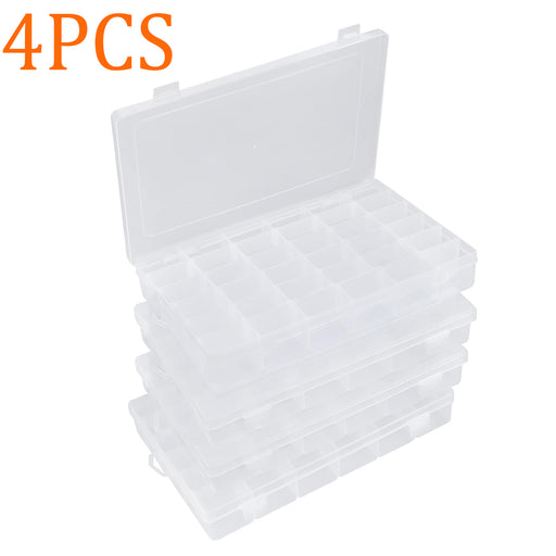 Four-Pack 36-Compartment Craft Storage Boxes