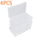 Four-Pack 36-Compartment Craft Storage Boxes