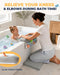 Comfortable Baby Bath Kneeler and Elbow Rest Pad Set - 1.5 Inch, Grey